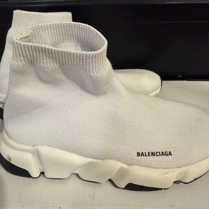 Balenciaga White Knit Sneakers